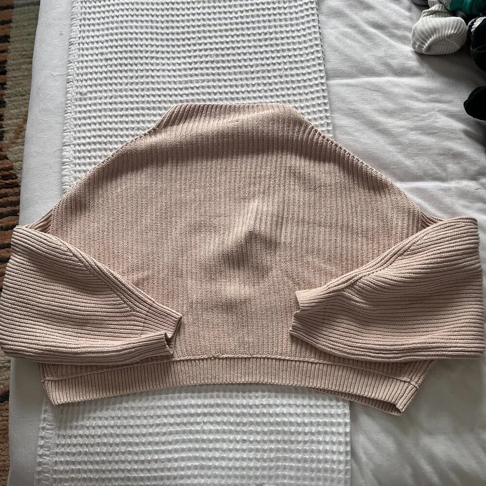 Free People Emmy Mock Neck Ribbed Sweater